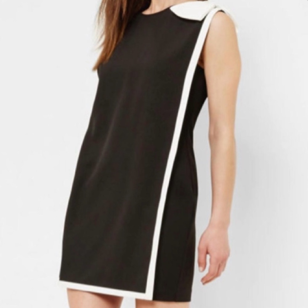 Ted Baker One Shoulder Black and White Dress